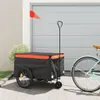 Fahrradanhänger Schwarz und Orange 45 kg Eisen - Produktbild-Vorschau 1