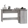 vidaXL Rohový písací stôl Grey Sonoma 120x140x75 cm Náhľad obrázku produktu 3