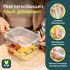 uandu Glasbehälter mit Deckel, 5- teilig, mit 2 Fächern, Produktbild-Vorschau 6