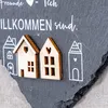 Wandbild Schieferherz 15x15cm Zuhause Willkommen Türschild Produktbild-Vorschau 4