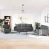 set di divani 3 pezzi in tessuto grigio scuro Anteprima dell’immagine prodotto 3