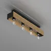 Lampa sufitowa drewniana belka 76 cm cztery szklane kule Podgląd zdjęcia produktu 2
