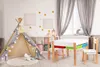 Dřevěný dětský nábytek set stůl +2 židle Náhled obrázku produktu 9
