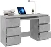 Scrivania grigio cemento 140x50x77 cm materiale a base di Anteprima dell’immagine prodotto 4