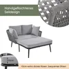 5-tlg. Gartenlounge Sitzgruppe Sonnenliege Set verzinkter Produktbild-Vorschau 5