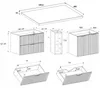 Rodan Waschbeckenunterschrank 160cm - Braun-Schwarz - Produktbild-Vorschau 7