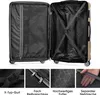 An open suitcase showing its interior compartments and features, with smaller inset images highlighting specific details. Náhľad obrázku produktu