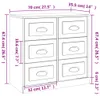 vidaXL Príborník biely 70x35,5x67,5 cm odvodený výrobok z Náhľad obrázku produktu 8