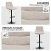 Meisterhome Barhocker 2er Set Beige Stoff – Produktbild-Vorschau 5