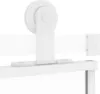 vidaXL Schiebetür Weiß 90x205 cm Hartglas und Aluminium Produktbild-Vorschau 3
