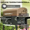 Outsunny Holzkohlegrill aus Edelstahl fahrbar Grillwagen Produktbild-Vorschau 6