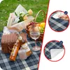 EBRAN TRADE Picknickdecke, Marineblau Beige, 200x200 cm, Produktbild-Vorschau 10