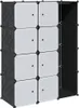 vidaXL Armadio modulare a 9 scomparti 109x36,5x143cm Bianco Anteprima dell’immagine prodotto 1