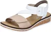 Rieker Damen Keil-Sandaletten Weiß/Beige Voir les images du produit 18