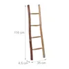 Relaxdays Dekoleiter, 116 cm hoch, Holzleiter Garten, 4 Produktbild-Vorschau 4