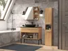 Mobile bagno stretto con cestino ATSO - rovere artigianale Anteprima dell’immagine prodotto 4