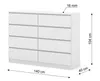 Kommode MAJA S8 140 cm Weiß Matt Sideboard Highboard Produktbild-Vorschau 3
