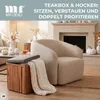 Teakbox Oxford mit Sitzkissen Teakholz massiv Hocker Garten Produktbild-Vorschau 9