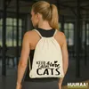 Huuraa Turnbeutel Keep calm and love Cats 12 Liter Natural Produktbild-Vorschau 2
