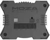 The back of a black Moza Racing device with various ports and labels. Produktbild-Vorschau