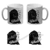 I'm not a dog I am a Puli! Glitzer-Kaffeebecher in schwarz Produktbild-Vorschau 4