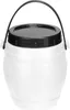 A white plastic barrel container with a black lid and handle. Produktbild-Vorschau