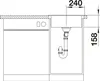A technical drawing of a kitchen sink and dishwasher unit, showing dimensions. Náhľad obrázku produktu