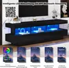 OKWISH Meuble TV 160 cm avec Éclairage LED et Contrôle via Voir les images du produit 5