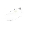A white Puma sneaker with gold accents is shown from a slightly elevated side angle against a white background. Produktbild-Vorschau