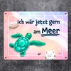 Ich wär jetzt gern am Meer Metallschild in 15x20 cm mit Produktbild-Vorschau 2