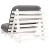 vidaXL Futon Schlafsofa mit Matratze Weiß 90x206x11 Produktbild-Vorschau 6