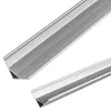Two aluminum profiles with a triangular cross-section are shown against a white background. Náhled obrázku produktu
