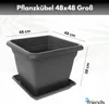 6er Set XXL Blumentöpfe anthrazit mit Untersetzer, Produktbild-Vorschau 2