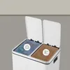 SONGMICS Cestino per rifiuti da cucina, 2 x 15 L, sistema Anteprima dell’immagine prodotto 6