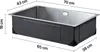 A diagram of a kitchen sink with dimensions indicated. Anteprima dell’immagine prodotto