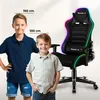 Two children are standing next to a gaming chair with RGB lighting. Anteprima dell’immagine prodotto