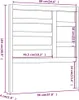 The Living Store Bett-Kopfteil Grau 96x4x104 cm Massivholz Produktbild-Vorschau 7