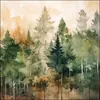 Tovagliolo Ambiente abete foresta acquerello 33x33 cm - Anteprima dell’immagine prodotto 5