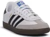 A single Adidas Samba OG J sneaker is shown from a three-quarter front angle against a white background. Voir les images du produit