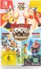 The image is a collage of game box art for the Asterix & Obelix XXL Collection on Nintendo Switch. It features characters from the Asterix and Obelix franchise and includes age rating symbols. Produktbild-Vorschau