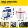 SucceBuy 2 Gallonen 4CFM 1/3HP Vakuumpumpe zur Entfernung Produktbild-Vorschau 7