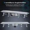 SONNI 70 cm Bodenablauf, flache Duschrinne, Edelstahl + Produktbild-Vorschau 7