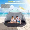 COSTWAY Parasol plażowy z ochroną UV 50+, namiot plażowy z Podgląd zdjęcia produktu 3