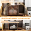 COSTWAY Katzenschrank mit Bücherregal, Ladestation, 3 Produktbild-Vorschau 4
