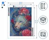 ARTULIO Diamond Painting Set - Bunter Gepard mit roten Produktbild-Vorschau 4