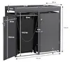 ML-Design Mülltonnenbox 3er mit Pflanzdach für 3 Produktbild-Vorschau 8
