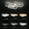 A modern ceiling light fixture is shown with different lighting options and brightness levels. Náhled obrázku produktu