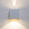 Lucande LED-Außenwandleuchte Jarno, weiß, Metall, 9cm Produktbild-Vorschau 4