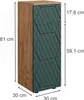 Mobile midi Vicco Irma Quercia verde/oro 30 x 81 cm con 1 Anteprima dell’immagine prodotto 3