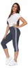 Leggings 3/4 Donna Lampasse Alto Stato Opaco Piacevolmente Anteprima dell’immagine prodotto 4